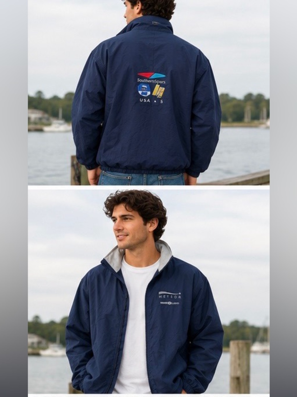 Henri Lloyd Meteor Windbreaker in Navy and Gray